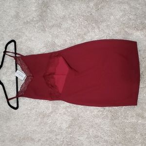 Red fitted dress